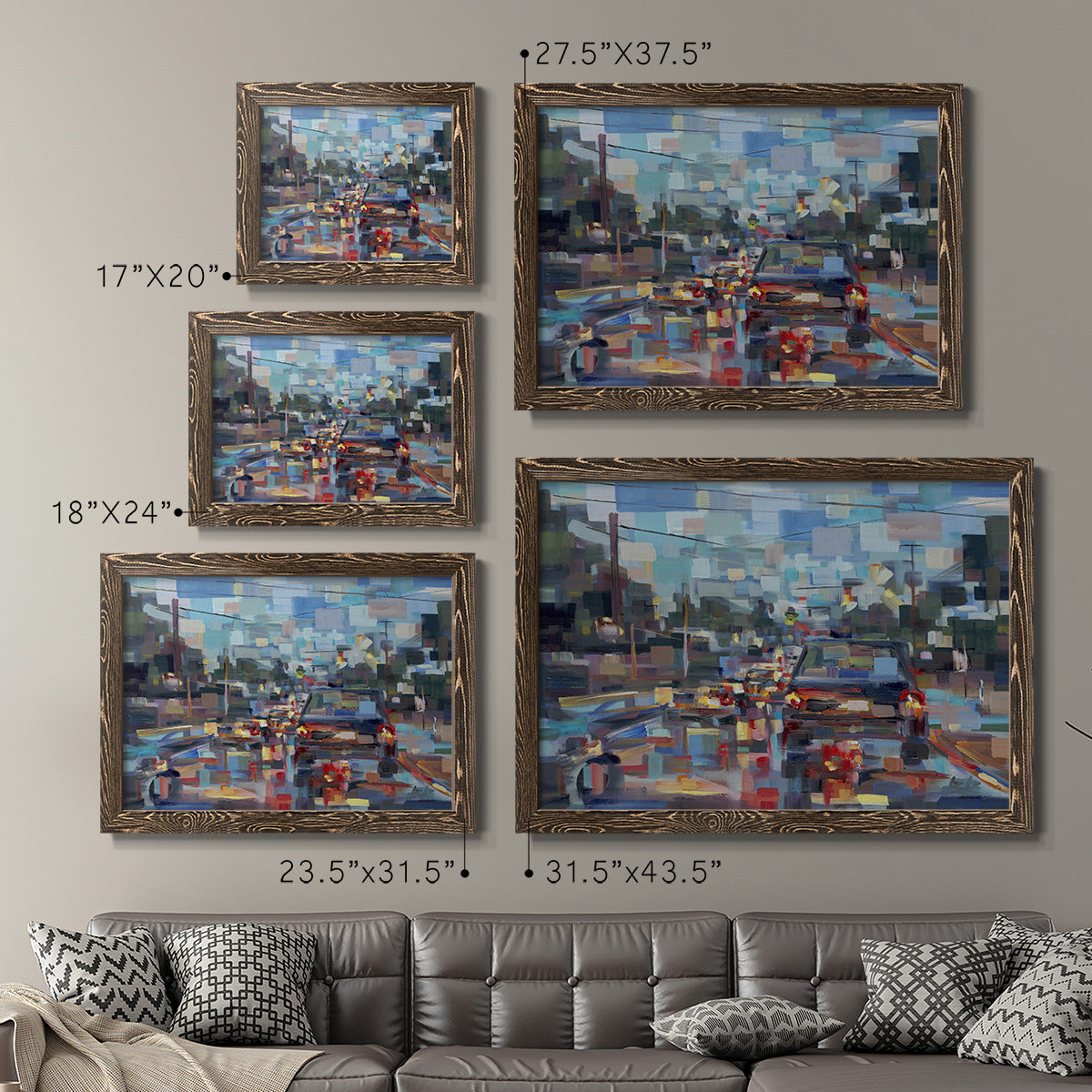 Red Traffic-Premium Framed Canvas - Ready to Hang