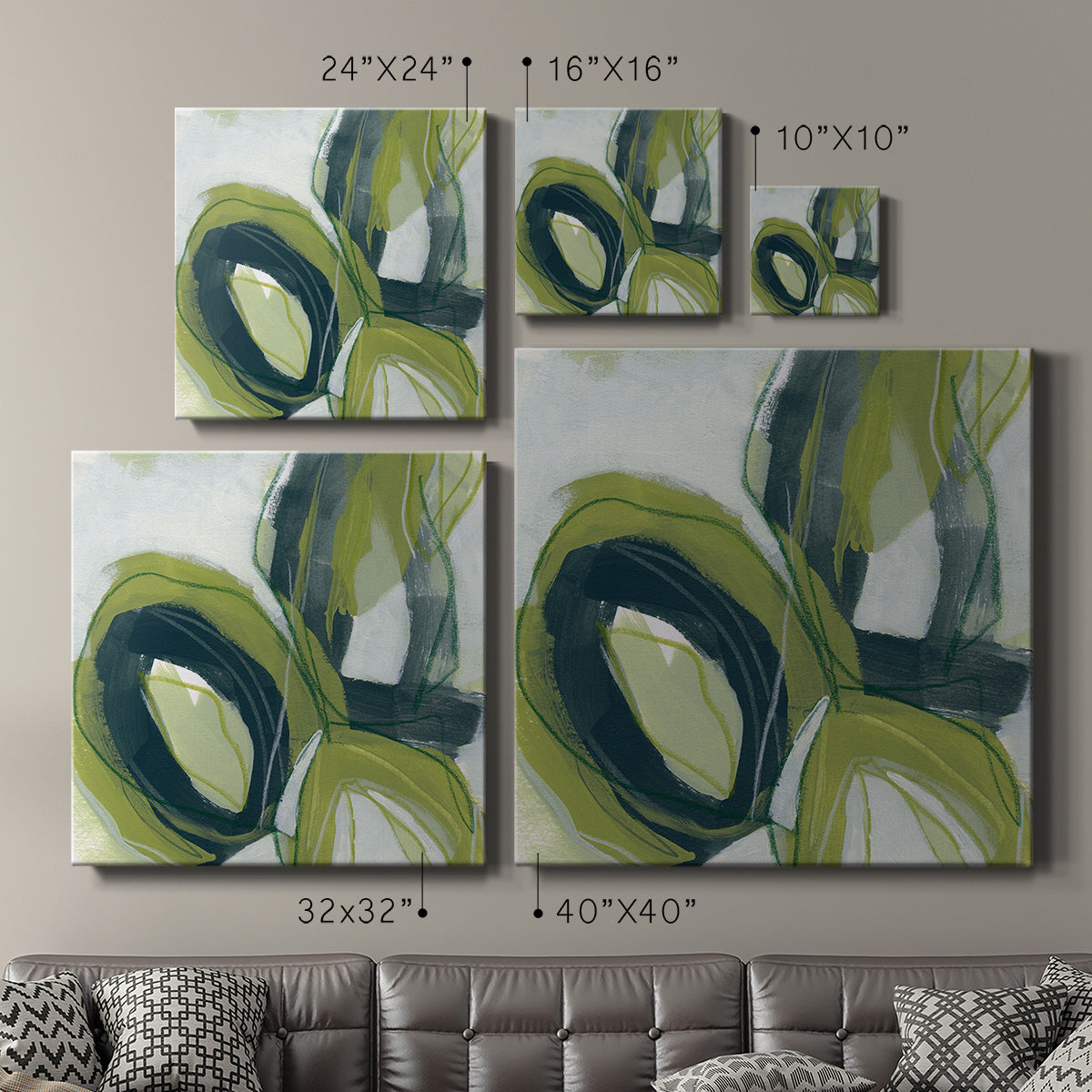 Verdigris Motion I-Premium Gallery Wrapped Canvas - Ready to Hang