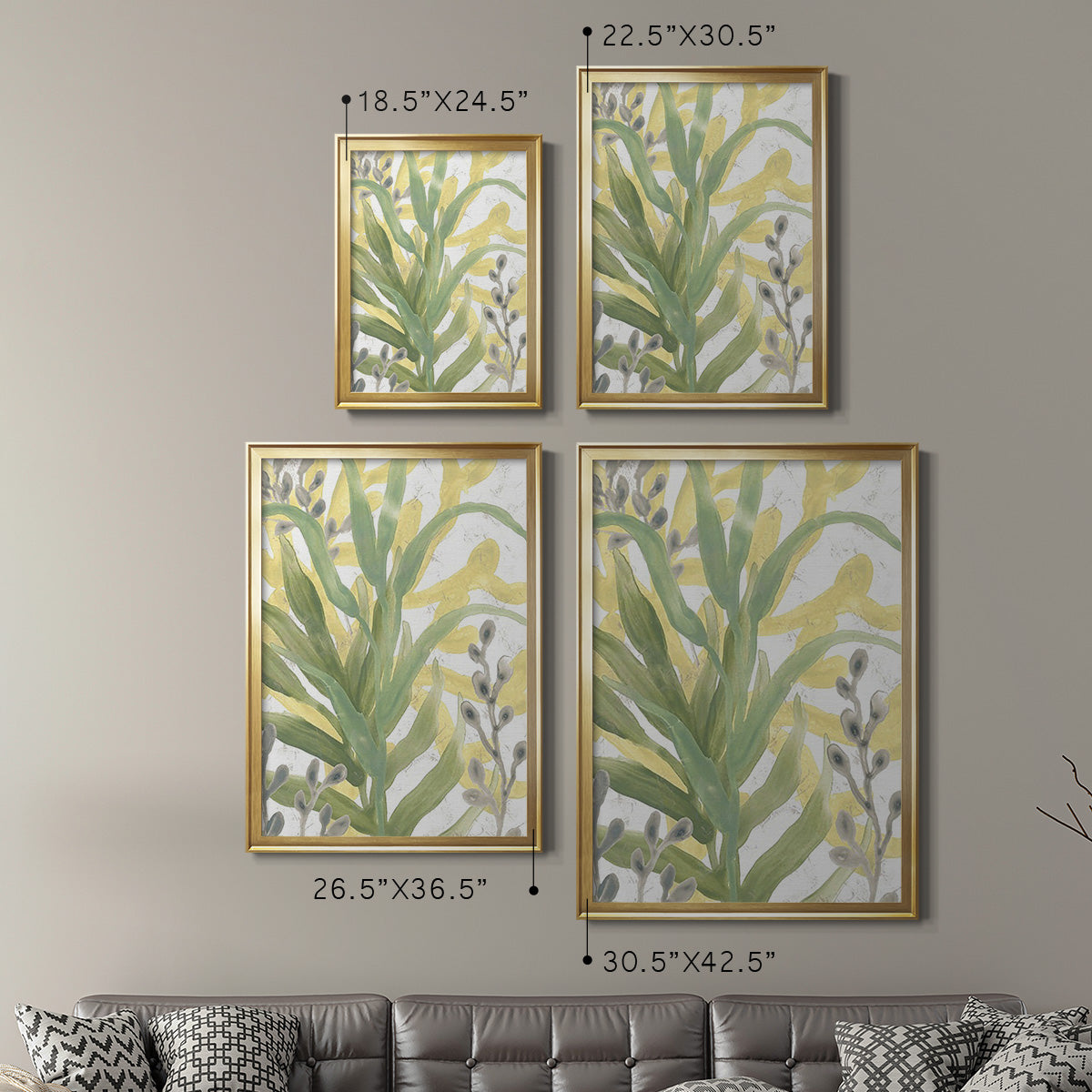 Sea Grass Fresco IV Premium Framed Print - Ready to Hang