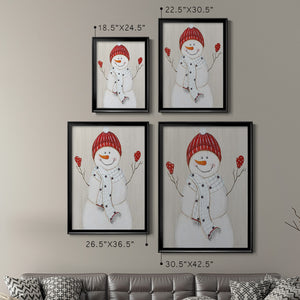 Festive Snowman III Premium Framed Print - Ready to Hang