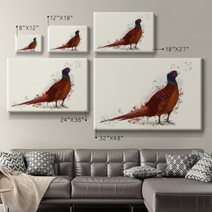 Pheasant Splash 4 Premium Gallery Wrapped Canvas - Ready to Hang