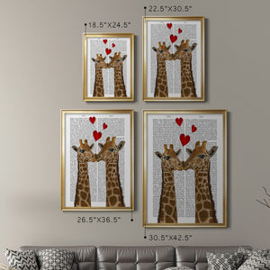 Giraffe Love Premium Framed Print - Ready to Hang