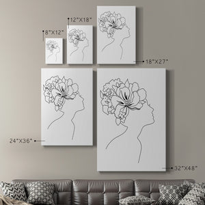 Fashion Floral Sketch I Premium Gallery Wrapped Canvas - Ready to Hang
