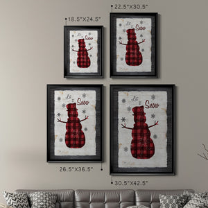 Checkered Snowman I Premium Framed Print - Ready to Hang