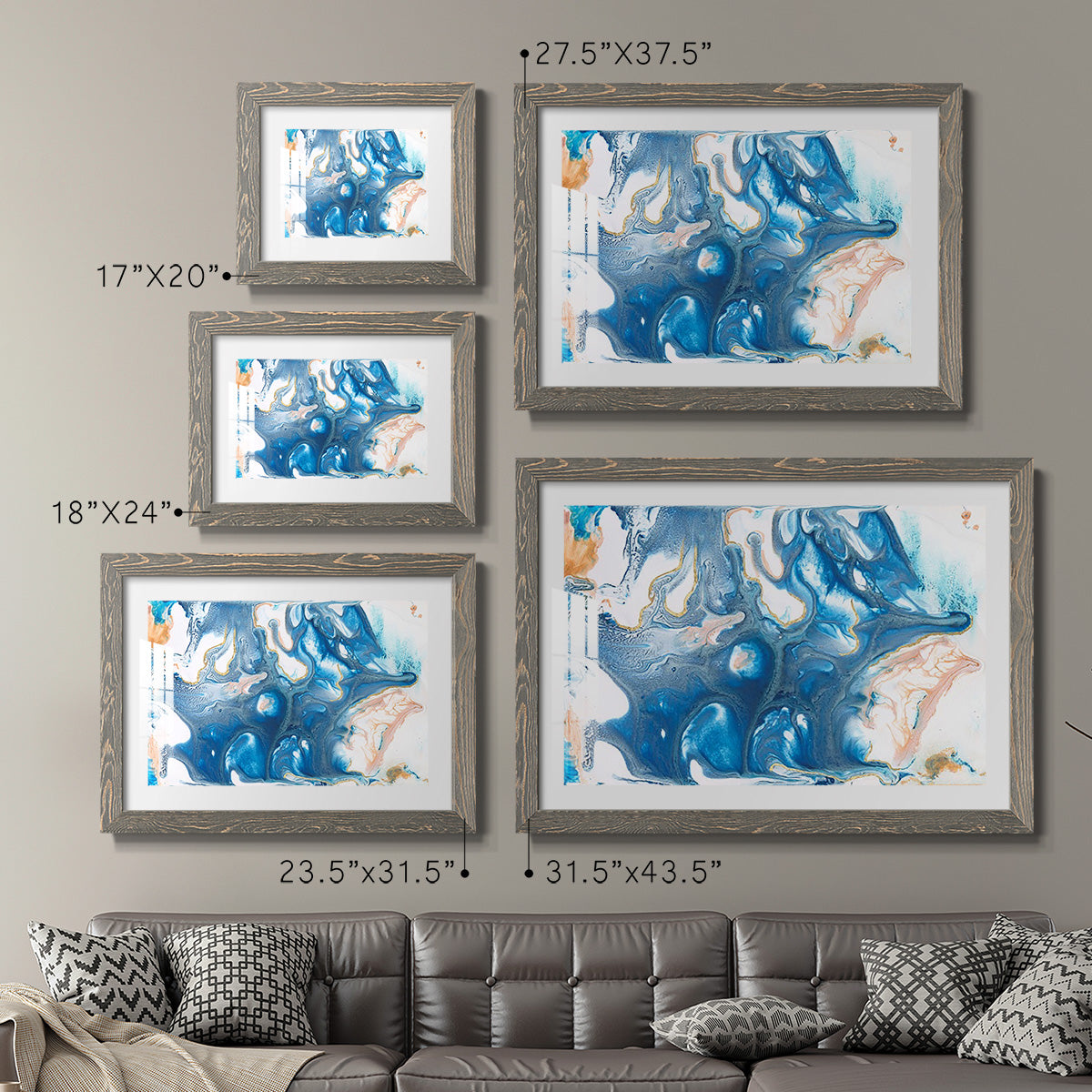 Dancing Blue II-Premium Framed Print - Ready to Hang
