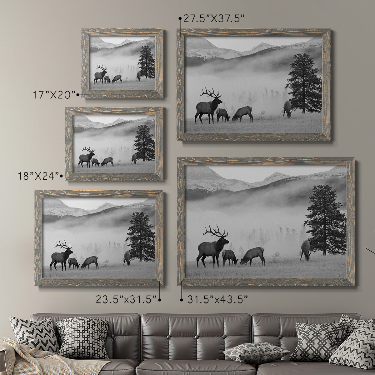 Mountain Elk-Premium Framed Canvas - Ready to Hang