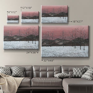 Sunset Snowfall II Premium Gallery Wrapped Canvas - Ready to Hang