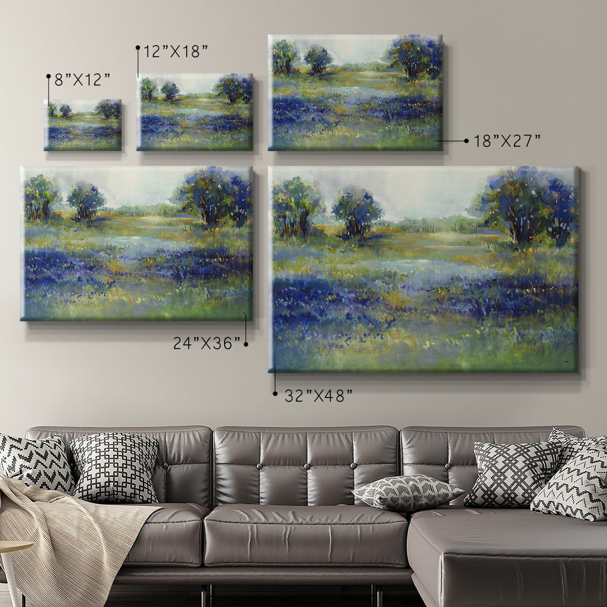 Wildflower View Premium Gallery Wrapped Canvas - Ready to Hang