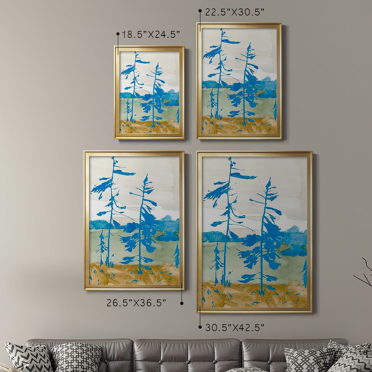 Cerulean Spruce I Premium Framed Print - Ready to Hang