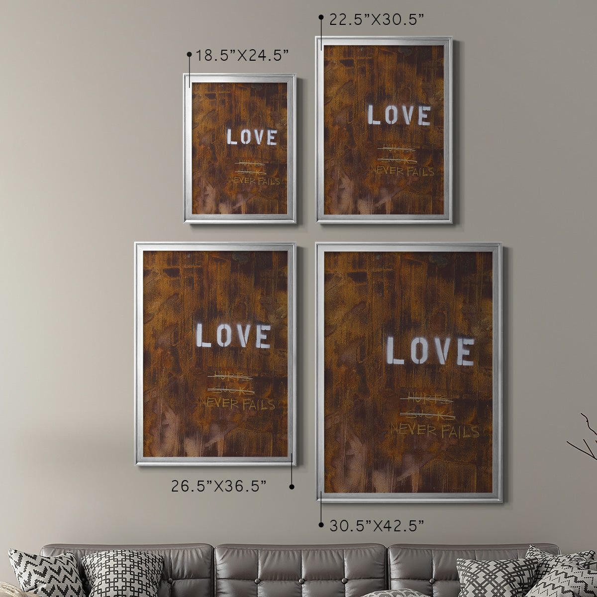 Love Never Fails I Premium Framed Print - Ready to Hang