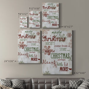 Christmas Means More - Canvas Art Print