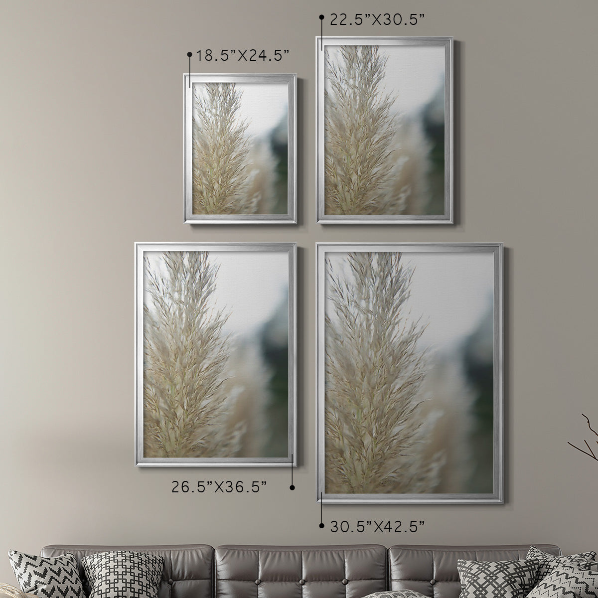 Subtle Grasses IV Premium Framed Print - Ready to Hang