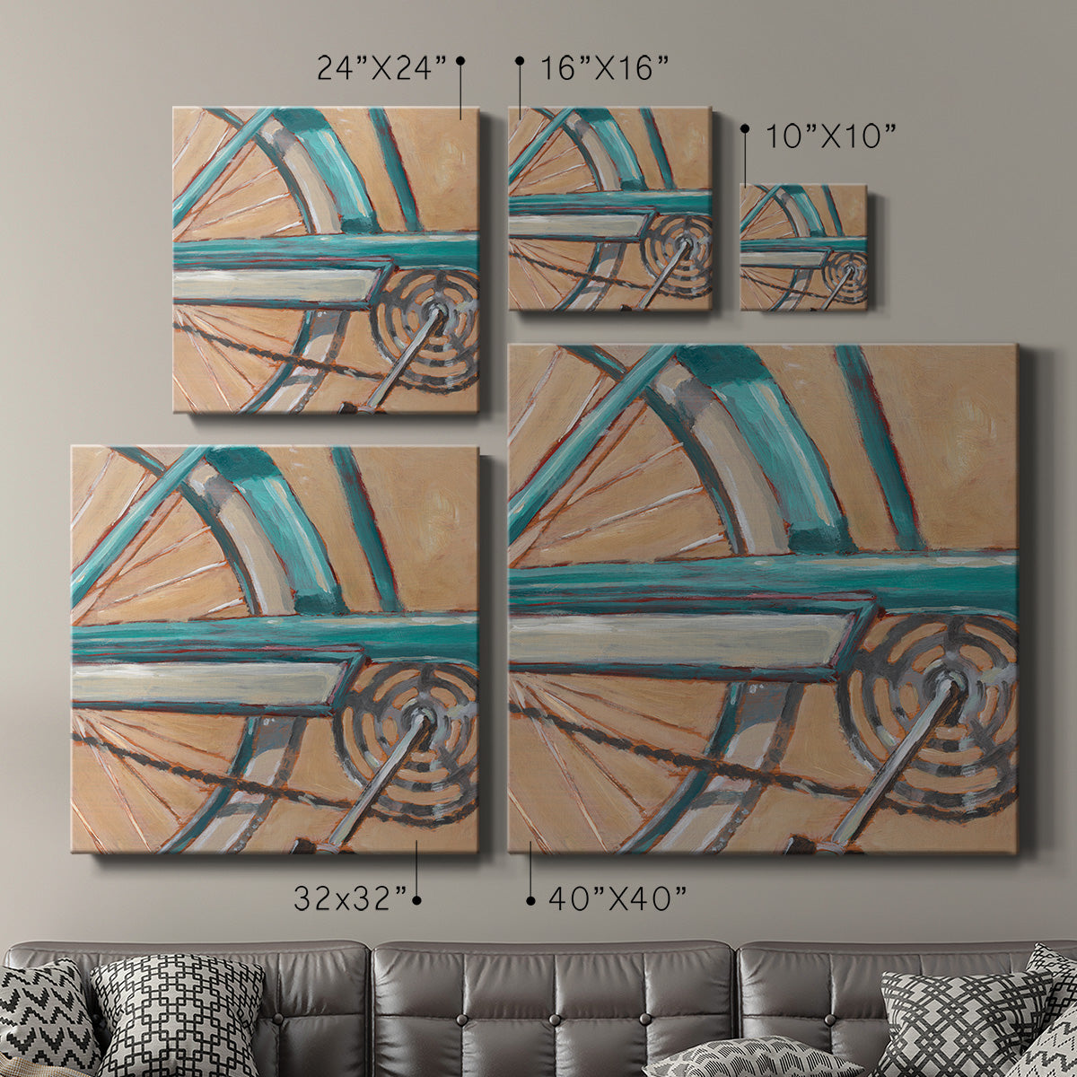 Retro Cycle IV-Premium Gallery Wrapped Canvas - Ready to Hang