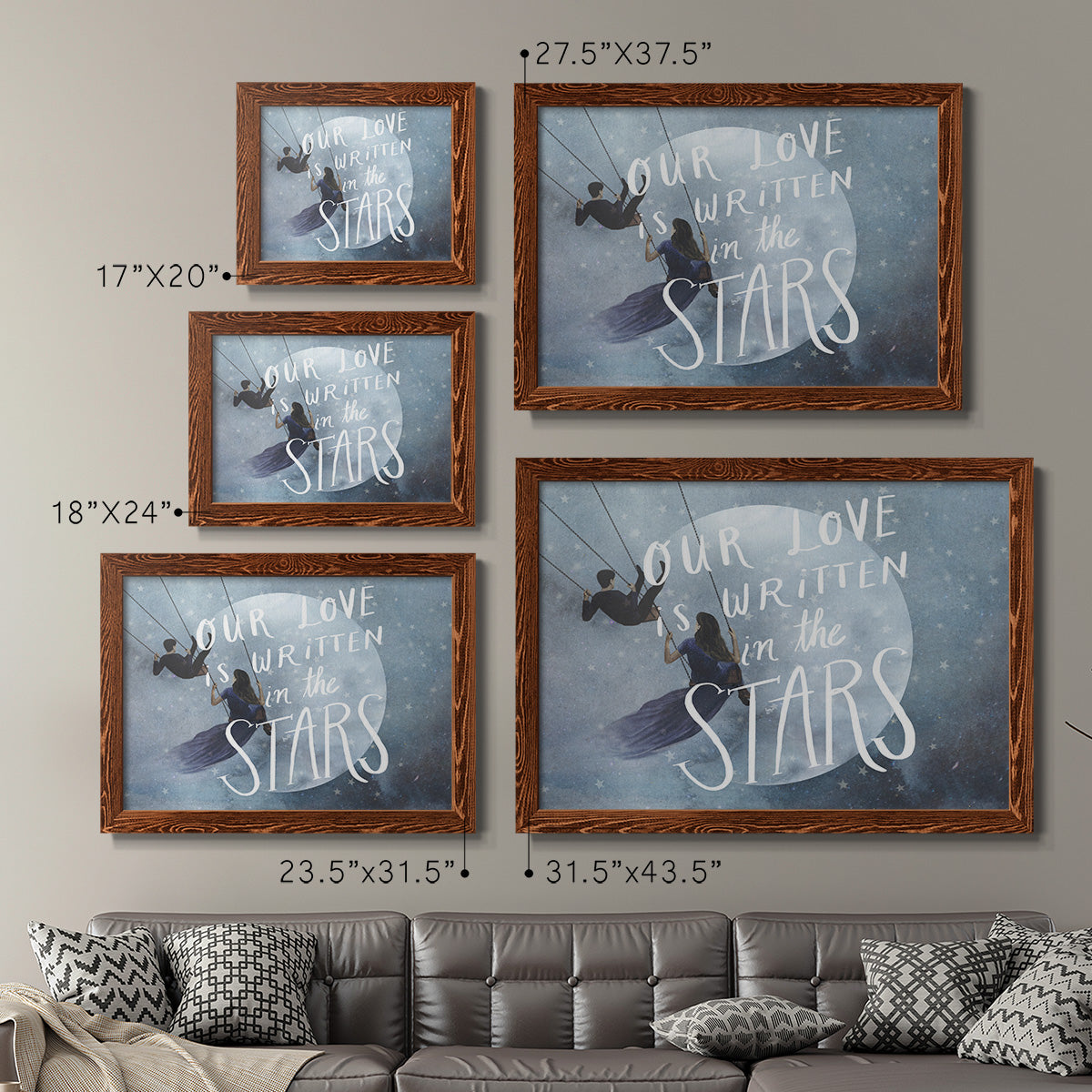 Celestial Love Collection A-Premium Framed Canvas - Ready to Hang