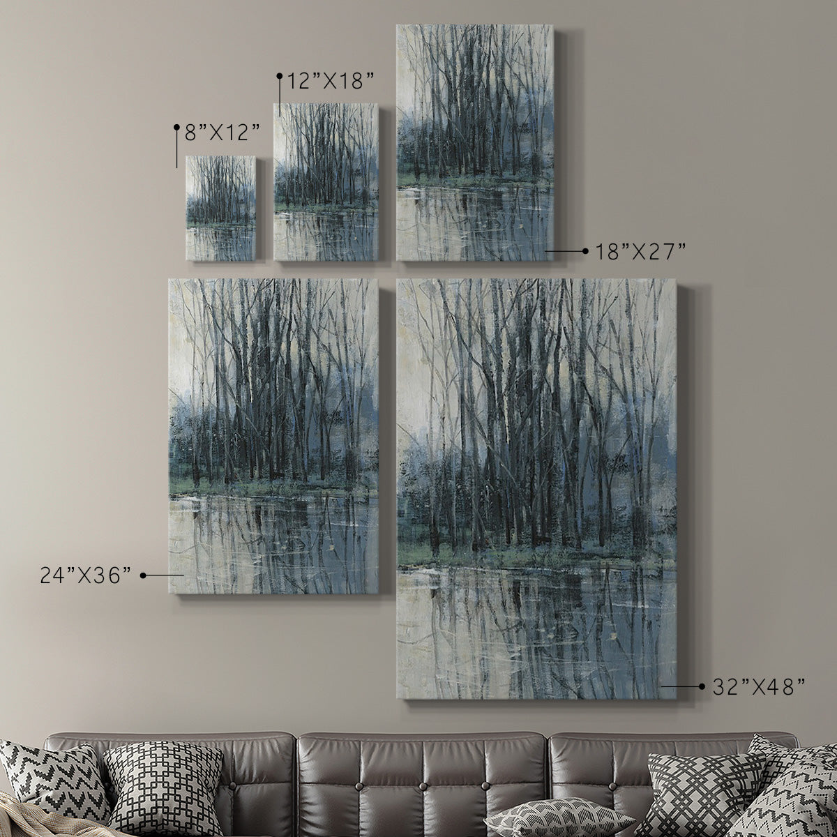 Morning Drizzle II Premium Gallery Wrapped Canvas - Ready to Hang