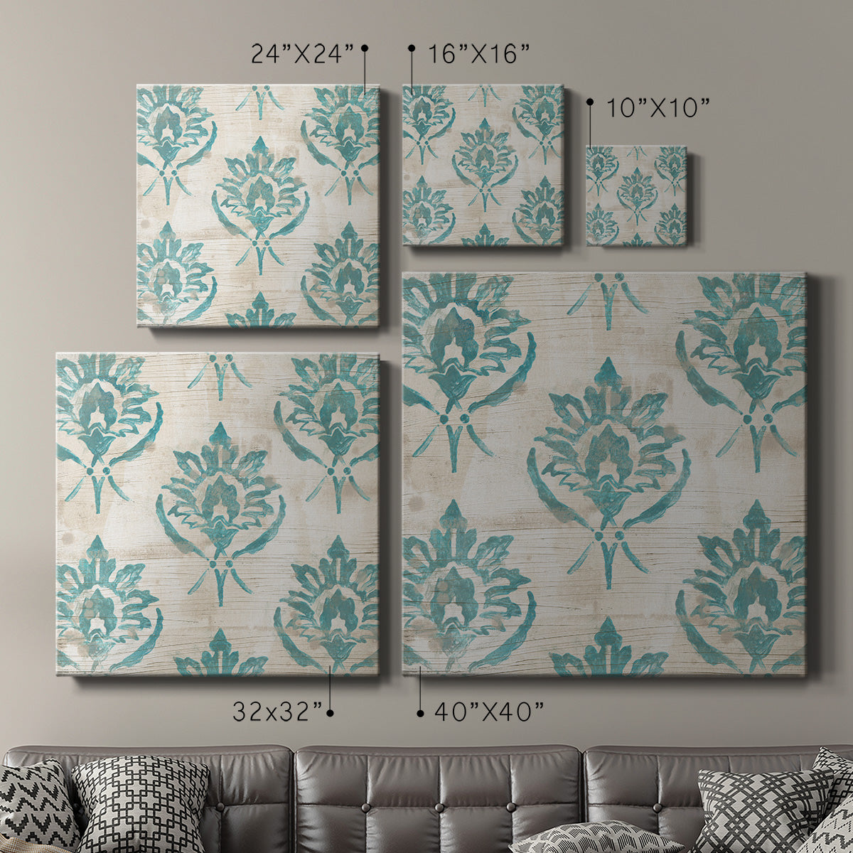 Serene Cerulean III-Premium Gallery Wrapped Canvas - Ready to Hang