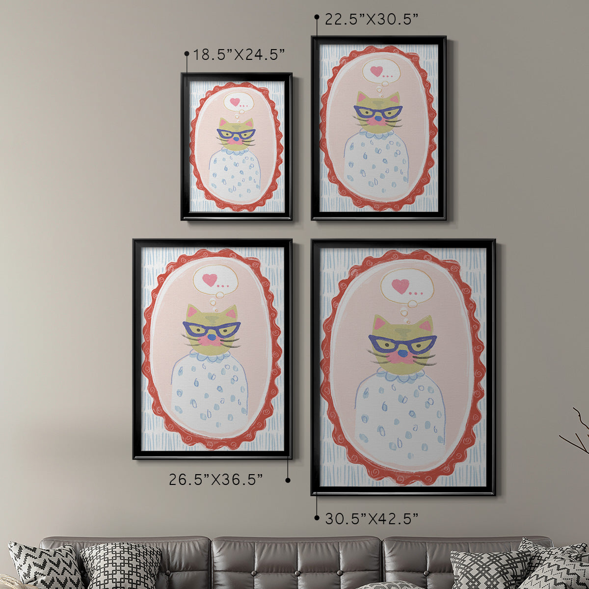 Cameo Characters Collection B Premium Framed Print - Ready to Hang