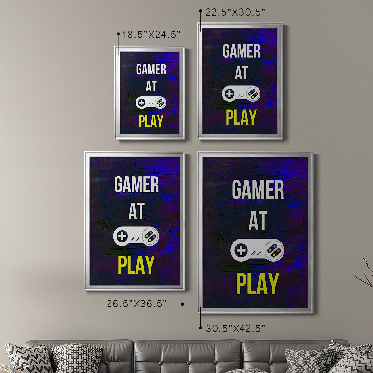 Gamer at Play VI Premium Framed Print - Ready to Hang