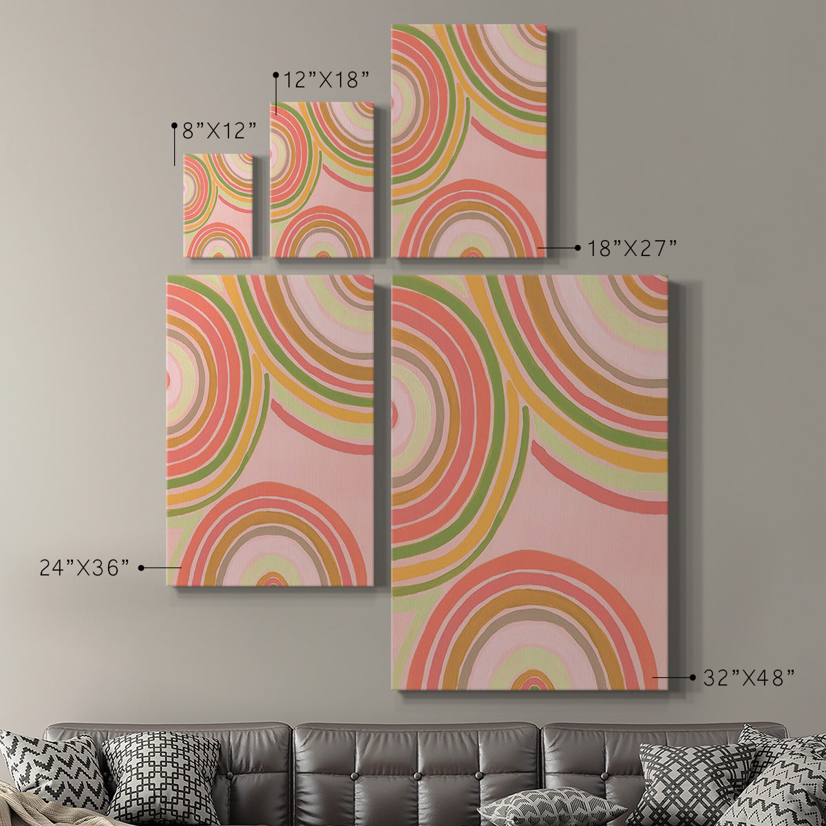 Abstract Rainbow I Premium Gallery Wrapped Canvas - Ready to Hang