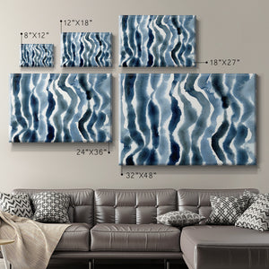 True Blue Wave II Premium Gallery Wrapped Canvas - Ready to Hang