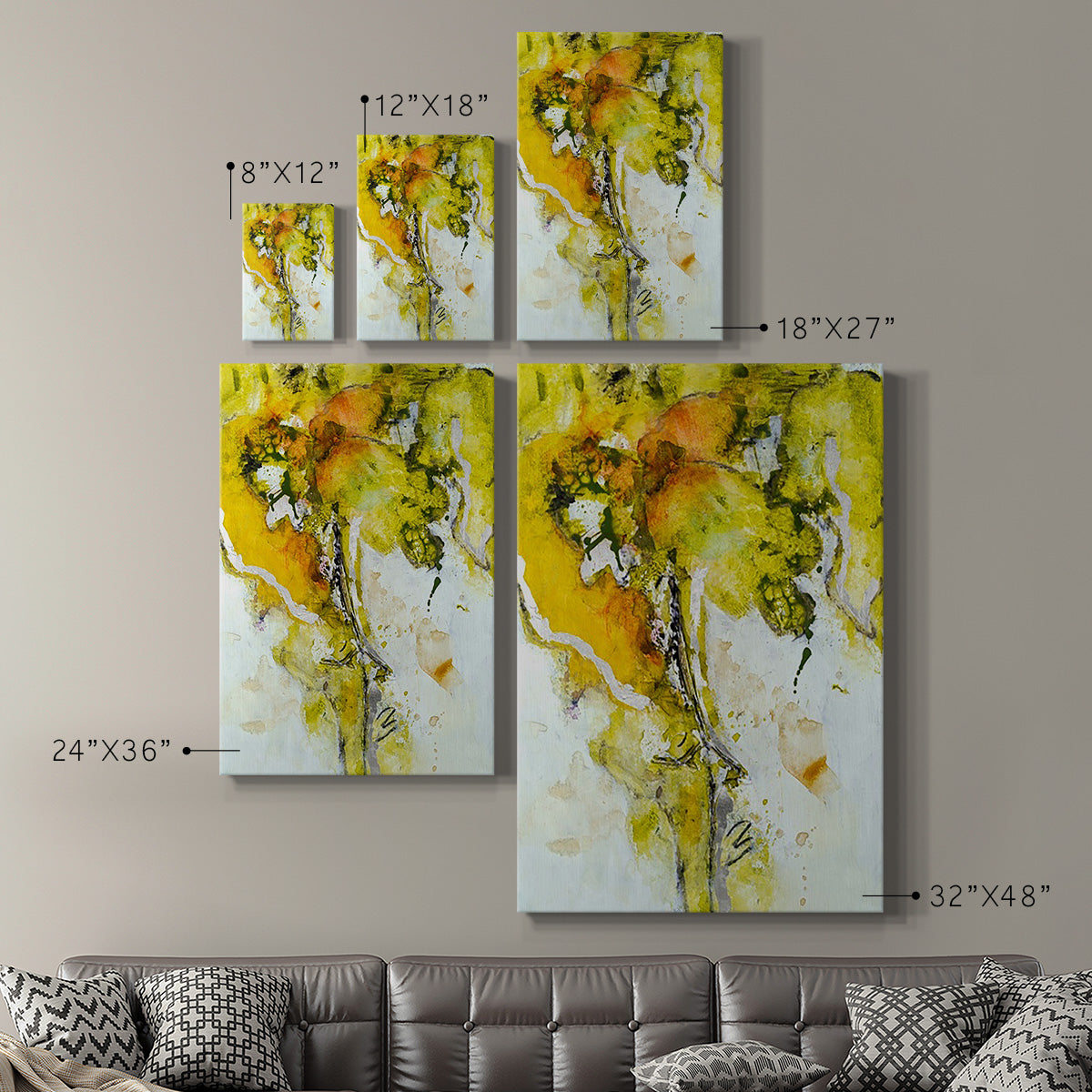 Golden Foliage II Premium Gallery Wrapped Canvas - Ready to Hang