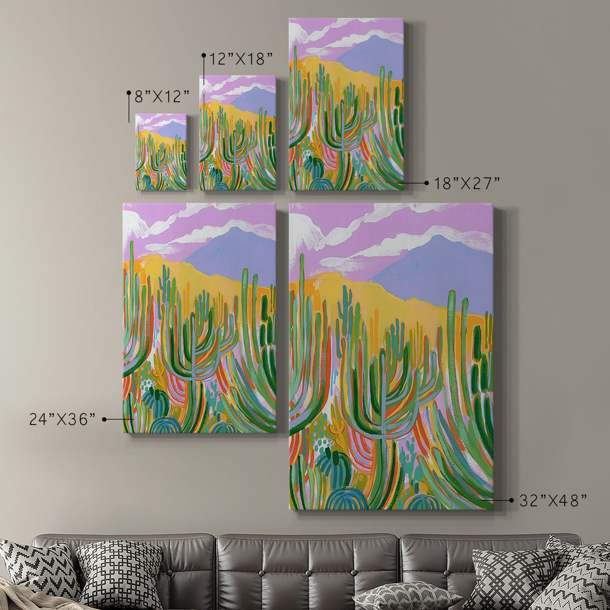 Lavender Desert I Premium Gallery Wrapped Canvas - Ready to Hang