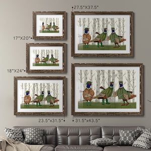 Pheasant Shooting Party Group 2-Premium Framed Print - Ready to Hang