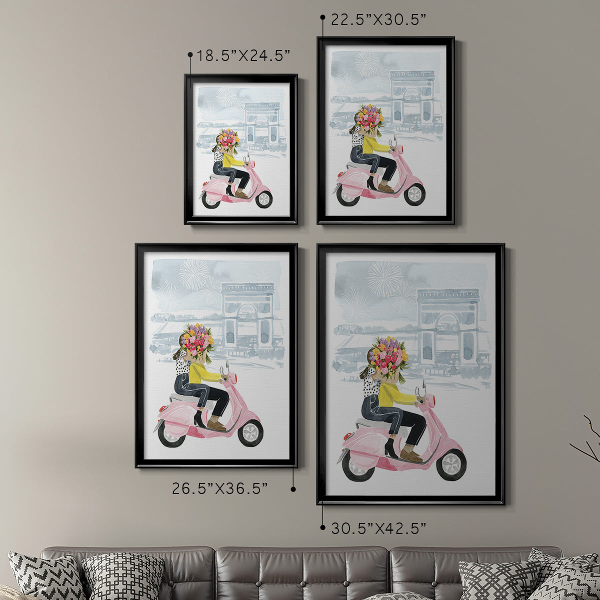 Paris in Love I Premium Framed Print - Ready to Hang