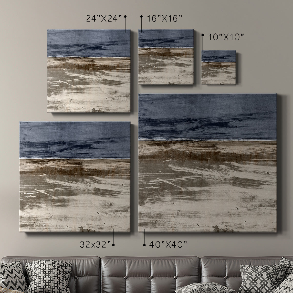Grey Horizon-Premium Gallery Wrapped Canvas - Ready to Hang