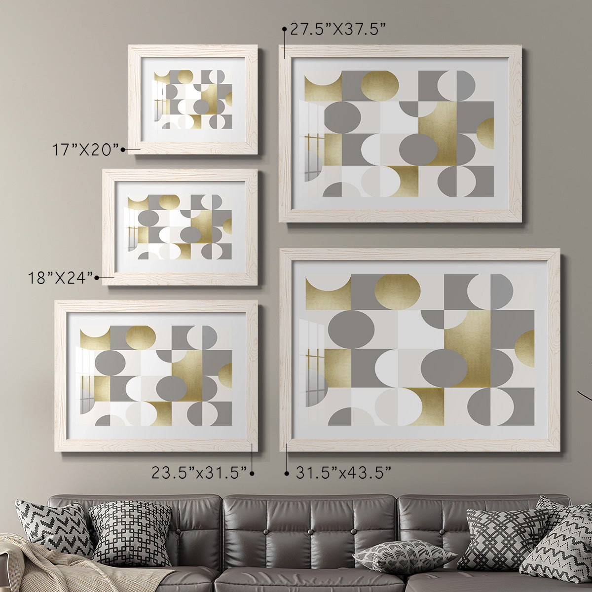 Modern Gold Reflections-Premium Framed Print - Ready to Hang