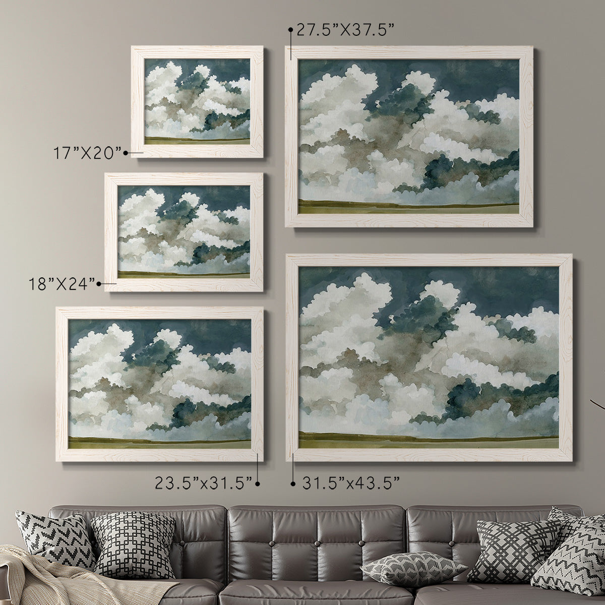 Vast Neutral Sky III-Premium Framed Canvas - Ready to Hang