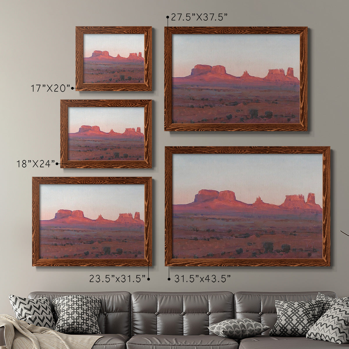 Red Rocks at Dusk II-Premium Framed Canvas - Ready to Hang