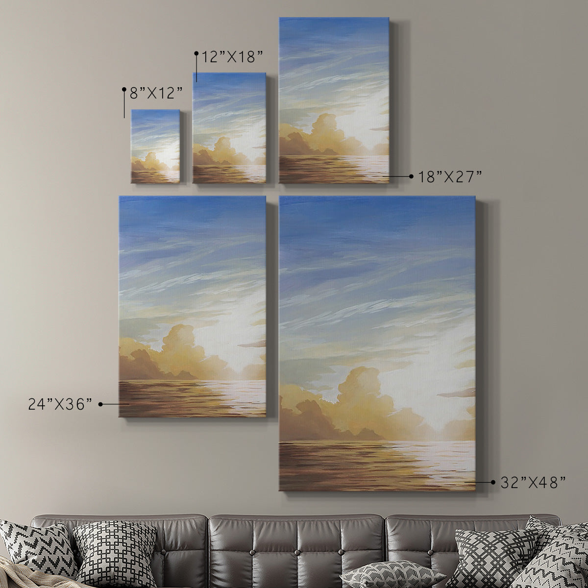 Luminous Waters I Premium Gallery Wrapped Canvas - Ready to Hang