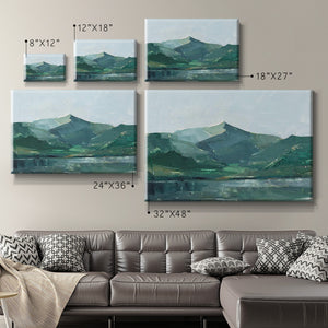 Green Grey Mountains I Premium Gallery Wrapped Canvas - Ready to Hang