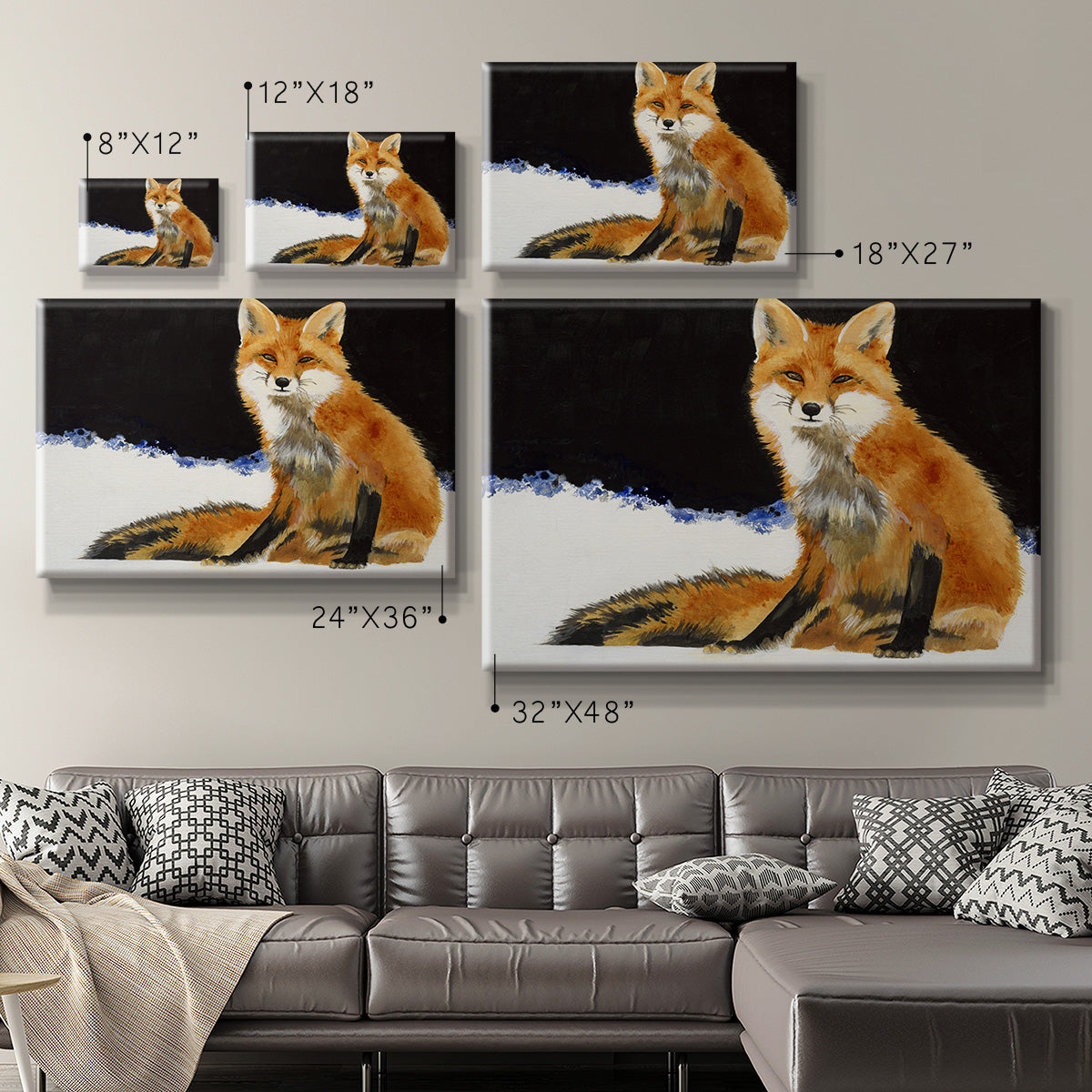 Fox Premium Gallery Wrapped Canvas - Ready to Hang