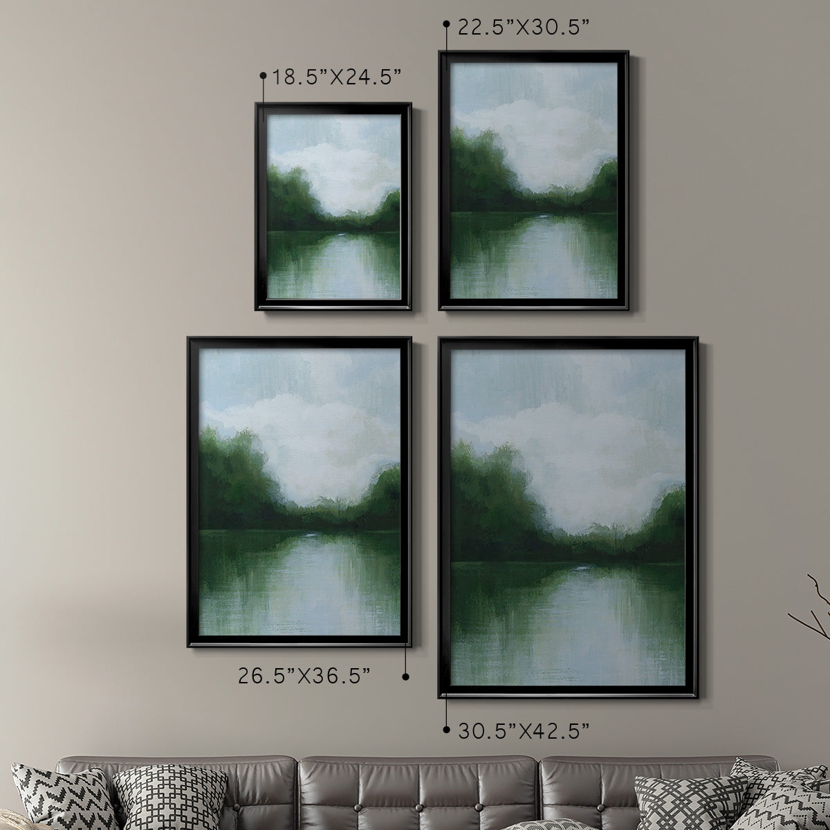 Mossy Reflections I Premium Framed Print - Ready to Hang