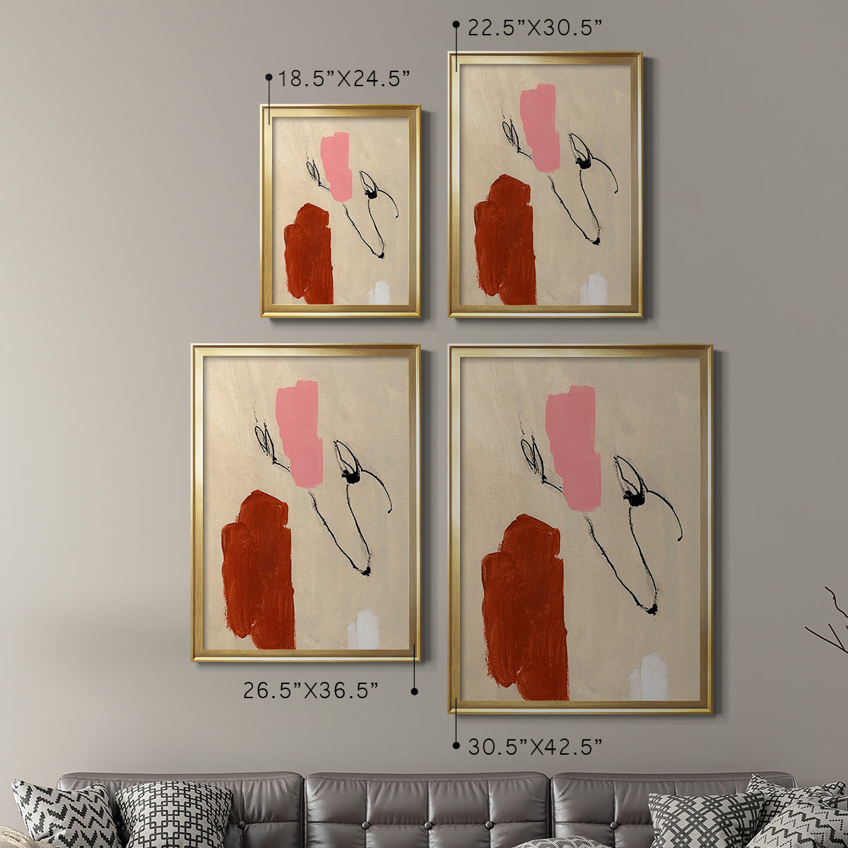 Terra Rosa Abstract I Premium Framed Print - Ready to Hang
