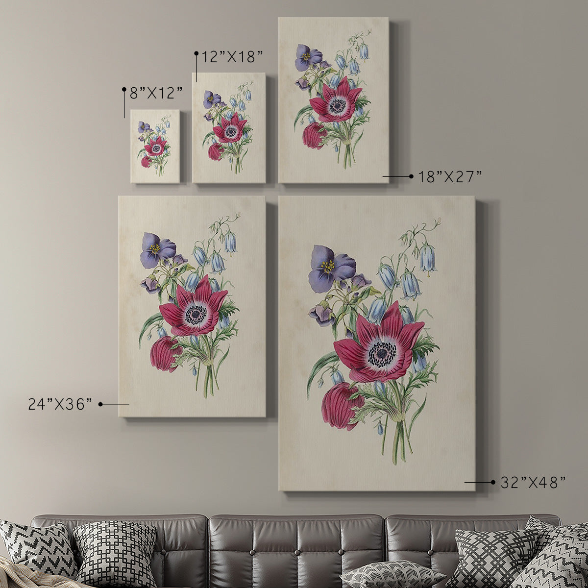 Antique Garden Bouquet I Premium Gallery Wrapped Canvas - Ready to Hang