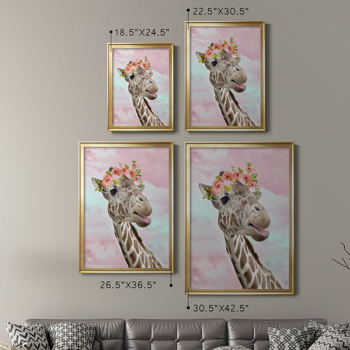 Floral Fun I Premium Framed Print - Ready to Hang