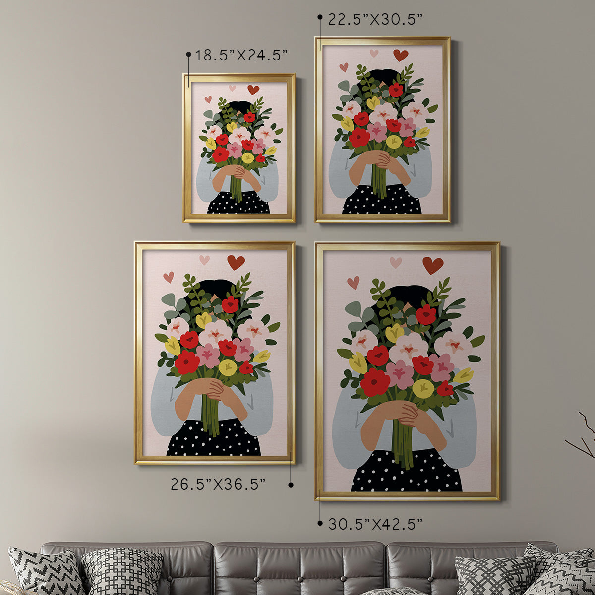 Darling Valentine Collection B Premium Framed Print - Ready to Hang