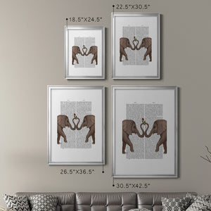 Elephants Heart and Rose Premium Framed Print - Ready to Hang