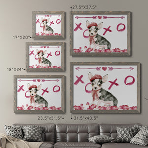 Puppy Valentine Collection A-Premium Framed Canvas - Ready to Hang