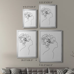 Fashion Floral Sketch I Premium Framed Print - Ready to Hang