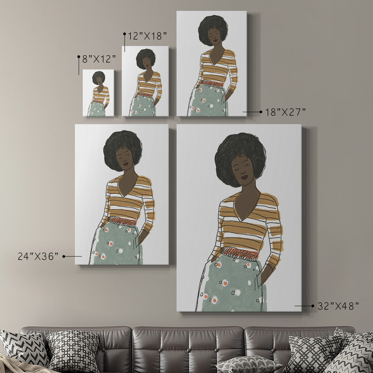 Fashion Vignette II Premium Gallery Wrapped Canvas - Ready to Hang