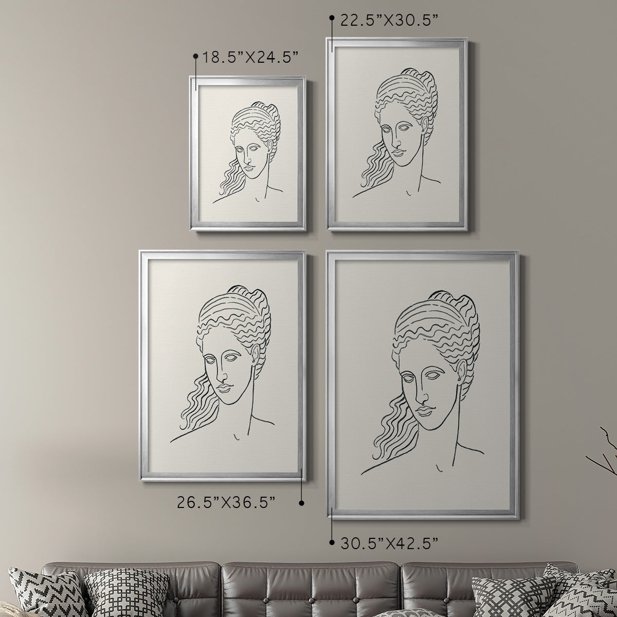 Greek Busts II Premium Framed Print - Ready to Hang