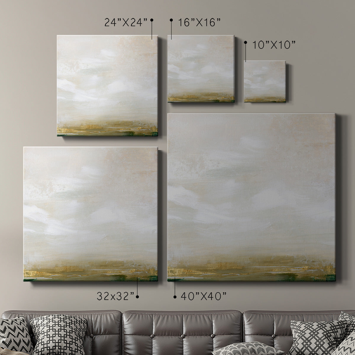 Gold Leaf Marsh I-Premium Gallery Wrapped Canvas - Ready to Hang