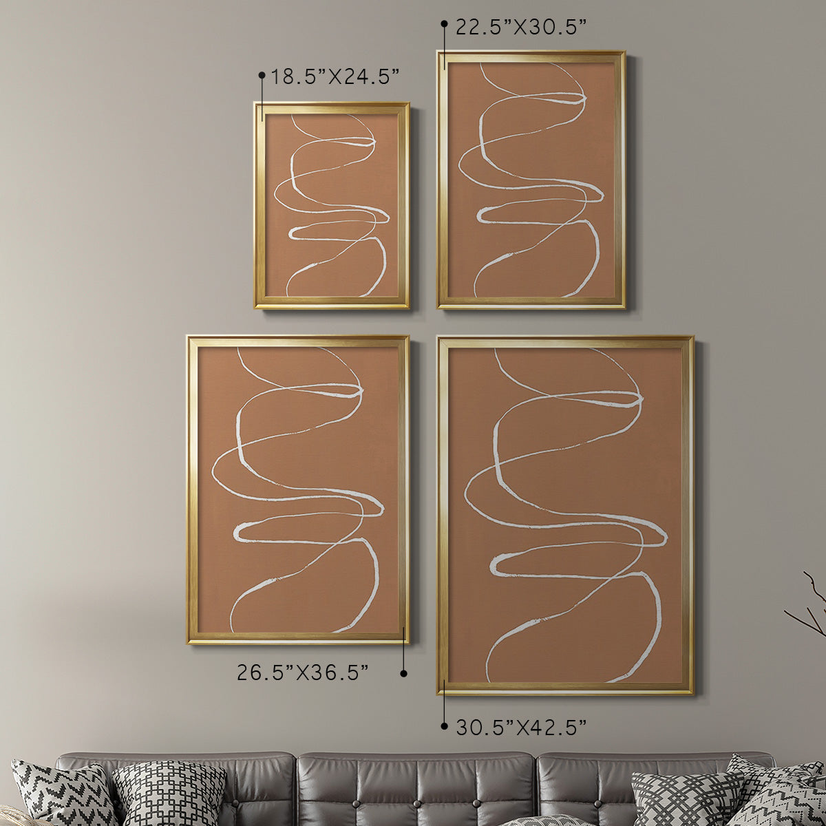 Terracotta Drift I Premium Framed Print - Ready to Hang