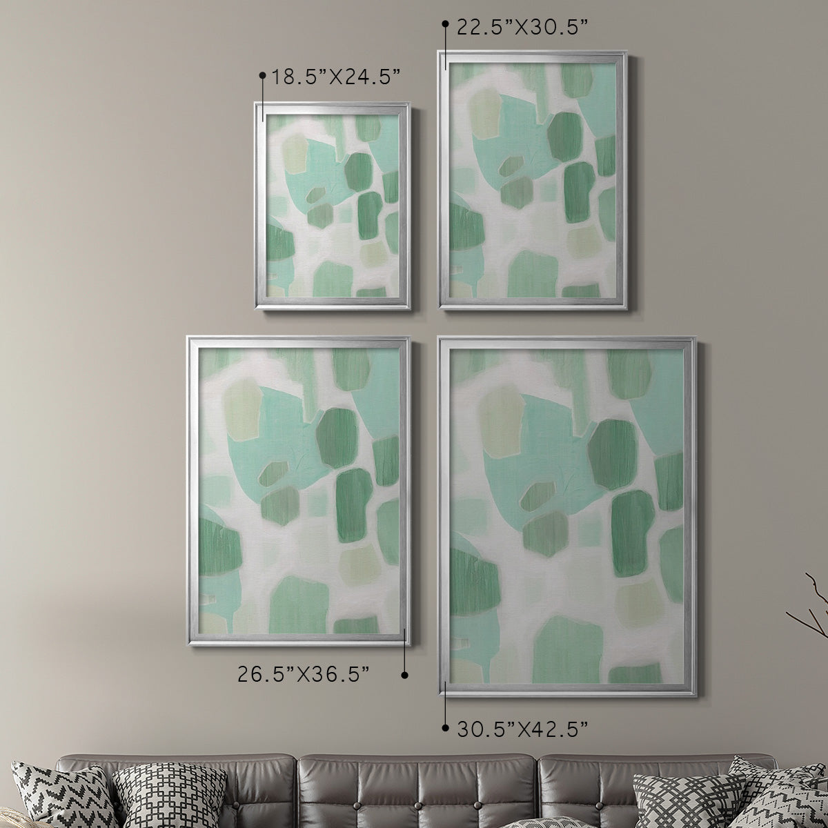 River Shapes II Premium Framed Print - Ready to Hang