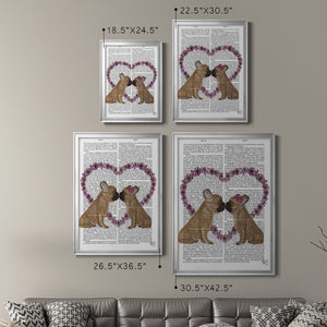 French Kiss and Flower Heart Premium Framed Print - Ready to Hang