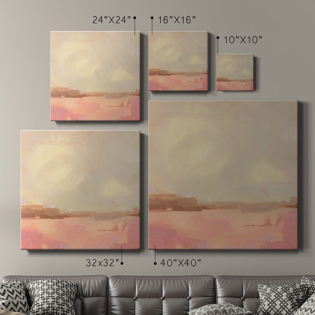Salt Lake Sunrise I-Premium Gallery Wrapped Canvas - Ready to Hang